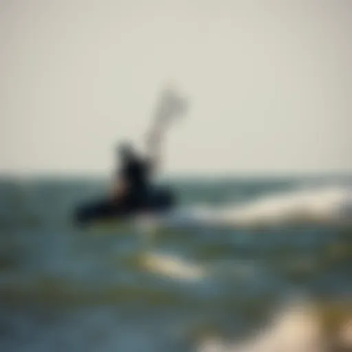 Thrilling Kiteboarding Experience on Lake Erie Dynamic kiteboarding action on Lake Erie