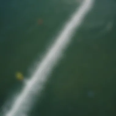 Aerial view of kiteboarders enjoying the vibrant waters of Lake Erie