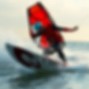 Waves on Lake Erie during kiteboarding season