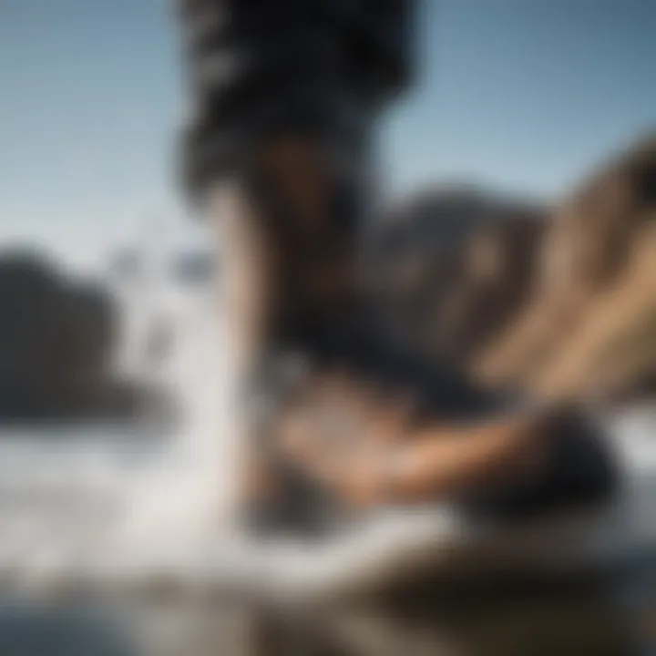 Close-up view of Liquid Force boots showcasing advanced materials