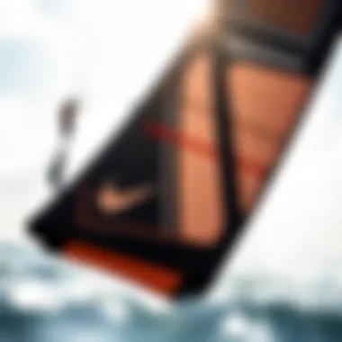 Close-up view of innovative LiquidForce kite design highlighting technology
