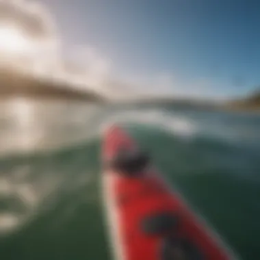 A GoPro camera mounted on a kiteboard, ready for an exciting ride