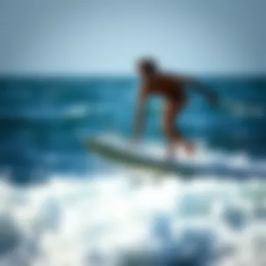 Mastering Balance and Control Demonstration of balance and control while surfing
