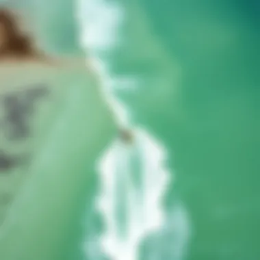 Ideal Kiteboarding Locations Aerial view of a pristine kiteboarding location