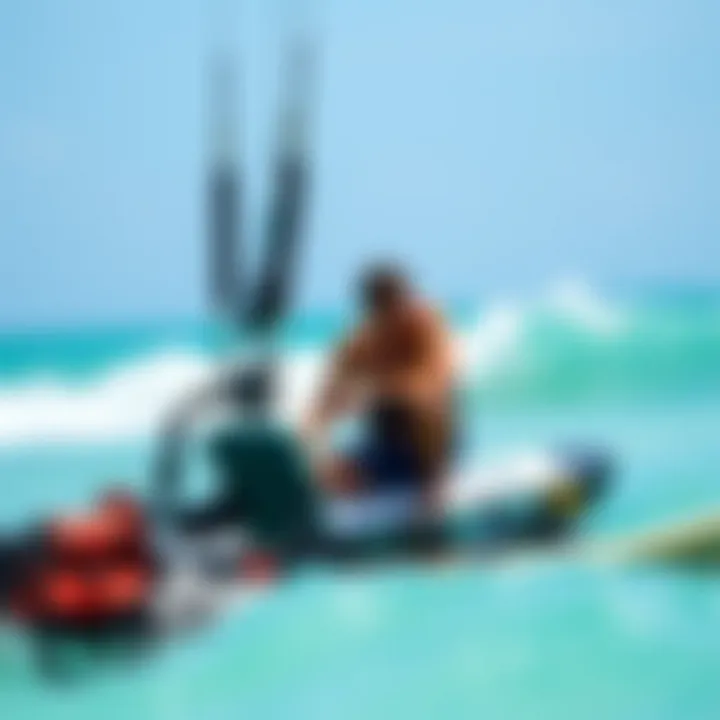 Kiteboarding equipment and gear showcased at the camp