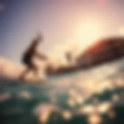 Vibrant kiteboarding scene at Miami Waves Summer Camp