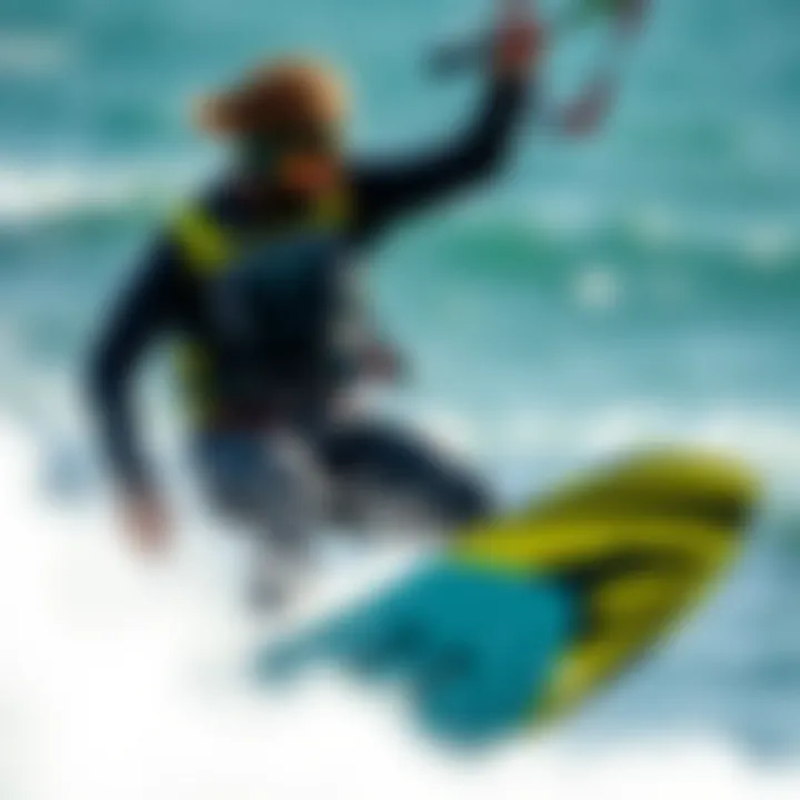 Mustang Dry Suit in Kiteboarding Mustang Dry Suit in action during kiteboarding