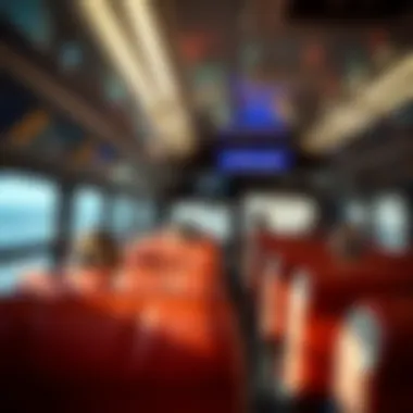 Comfortable Bus Interior for Travel from Cabo to La Paz Interior of a comfortable bus for travelers