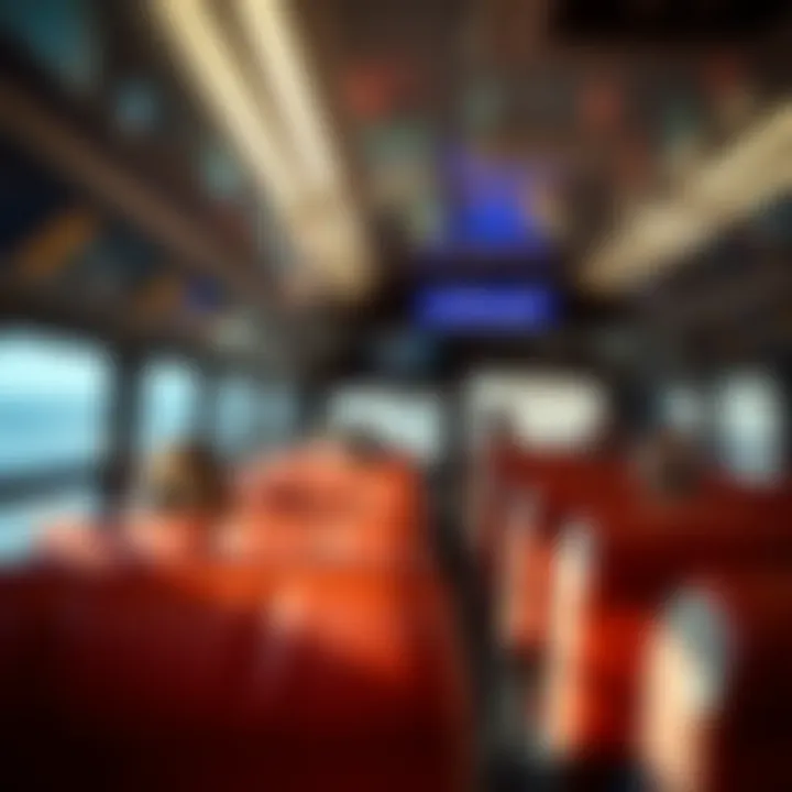 Comfortable Bus Interior for Travel from Cabo to La Paz Interior of a comfortable bus for travelers