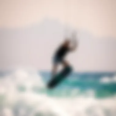 Kiteboarding Adventure in La Paz Waters Kiteboarding action on the waters near La Paz