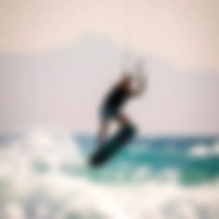 Kiteboarding Adventure in La Paz Waters Kiteboarding action on the waters near La Paz