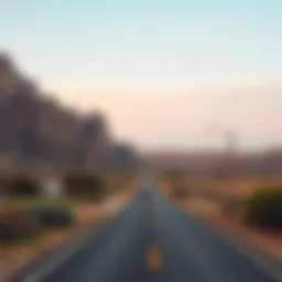 Scenic view of the road from Cabo to La Paz