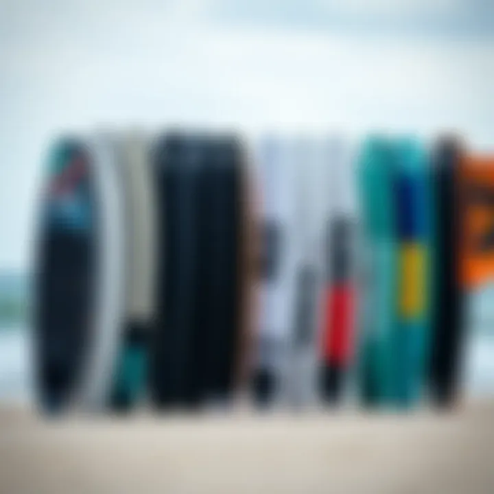 Comparing Various Fanatic Board Models Different models of Fanatic boards lined up for comparison