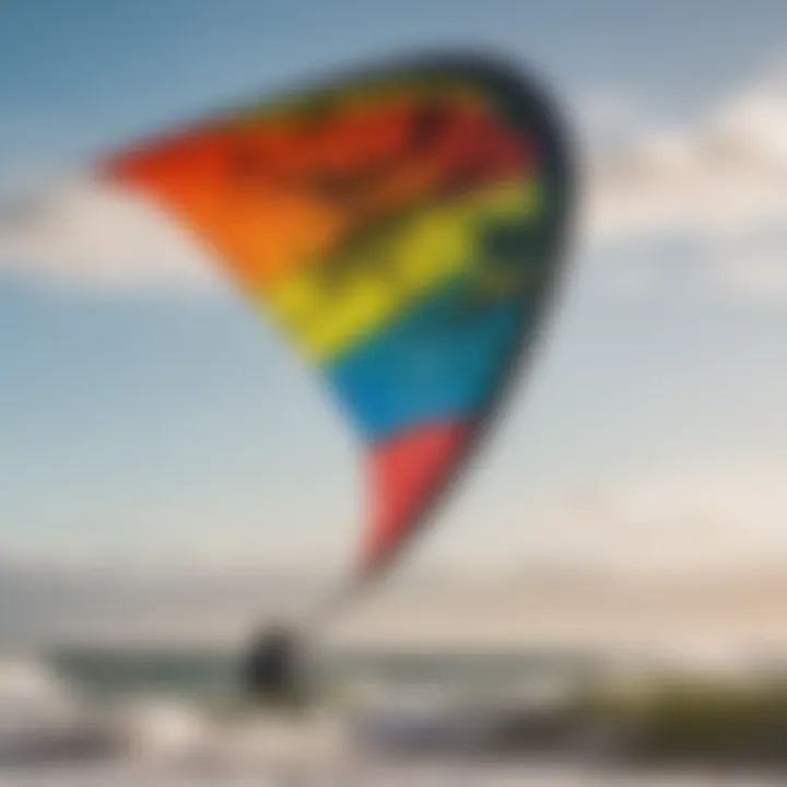 Close-up of kite specifications and features