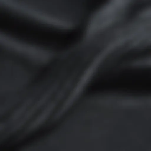 A close-up view of neoprene fabric showcasing its texture and thickness.