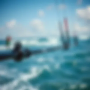 Customization Options for the North Kiteboarding Bar Close-up of the customization options available for the North Kiteboarding bar