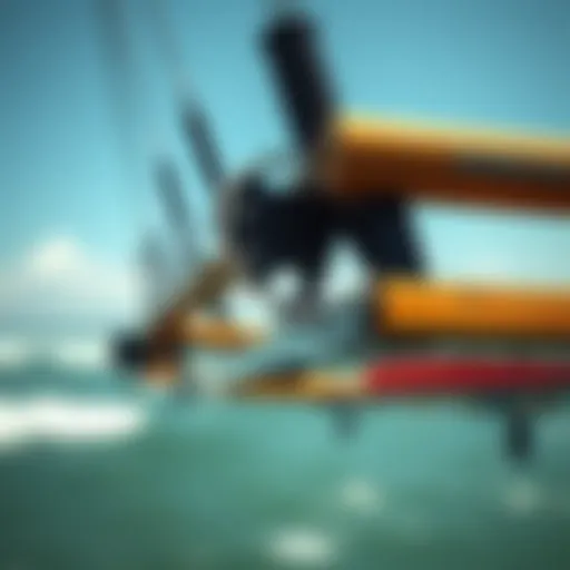Detailed view of the North Kiteboarding bar showcasing its innovative design and features