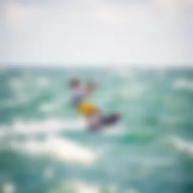 North Kiteboarding Bar in Action Kiteboarder using the North Kiteboarding bar in a dynamic sea setting