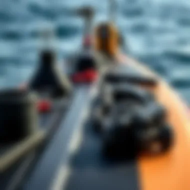 Ocean Rodeo Mako displayed with accessories and maintenance tools