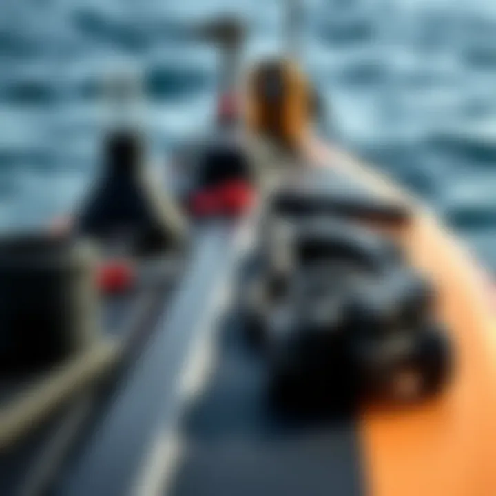 Ocean Rodeo Mako displayed with accessories and maintenance tools