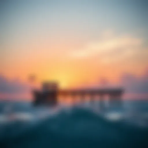 Stunning Sunset at Okaloosa Island Pier A breathtaking view of Okaloosa Island Pier against the sunset