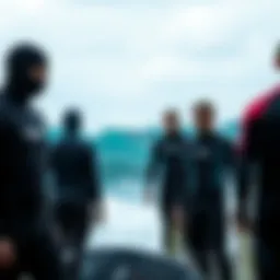 Variety of O'Neill wetsuits in different thicknesses