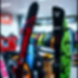 Kitesurfing equipment on display in an online shop