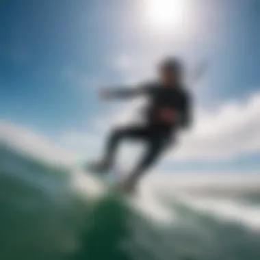 Dynamic shot of kitesurfing captured with a GoPro