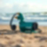 Ozone kite pump showcased on the beach