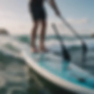 Essential Gear for Paddle Board Foiling Close-up of paddle board foiling equipment