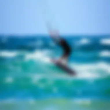 A kiteboarder demonstrating advanced power foiling techniques