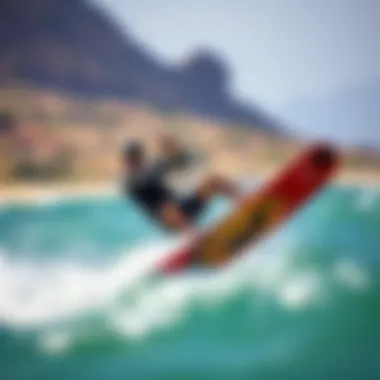 Kiteboarding techniques in action