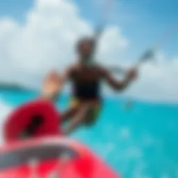 Vibrant kiteboarding scene in Saipan