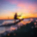 Stunning Sunset Kiteboarding in San Francisco Kiteboarding at sunset in San Francisco