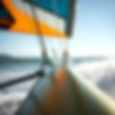 Material Construction of Foil Masts Close-up view of the material construction of a foil mast