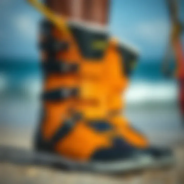 Close-up view of Solite boots showcasing unique design features