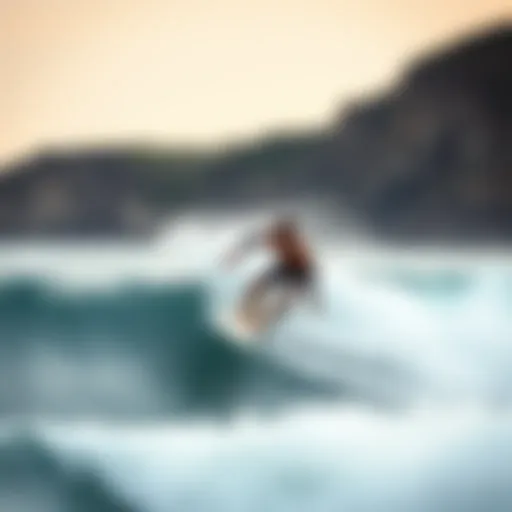 Surfer performing an advanced maneuver