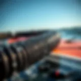 Quality SUP Electric Pump Hose Close-up of a quality SUP electric pump hose