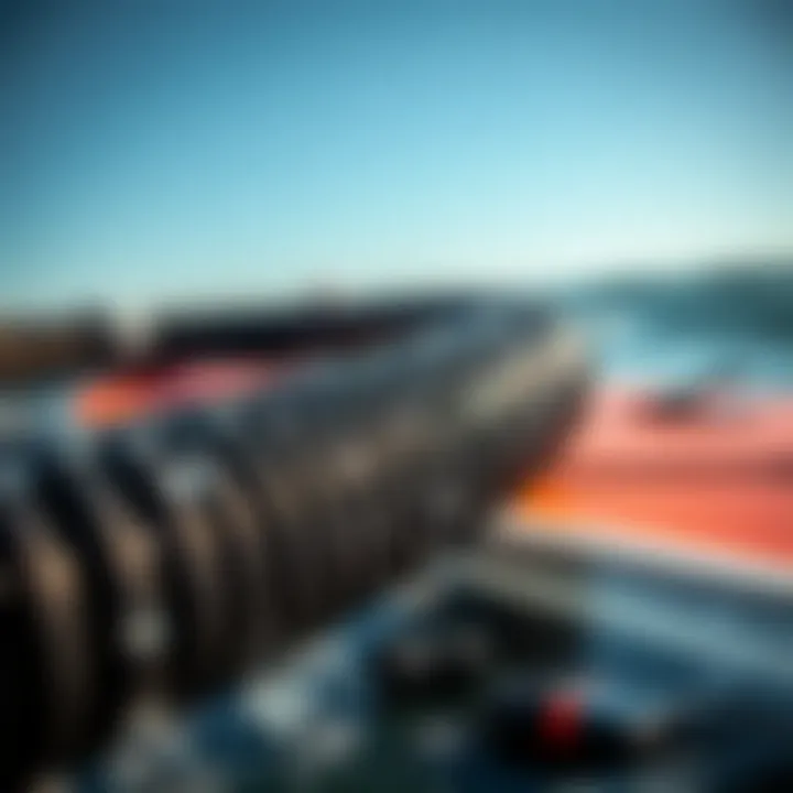 Quality SUP Electric Pump Hose Close-up of a quality SUP electric pump hose