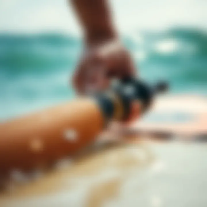 Connecting a New Pump Hose Demonstration of connecting a new SUP electric pump hose