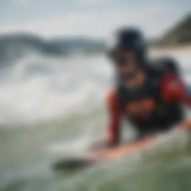 Close-up of specialized kiteboarding gear necessary for switching kites.