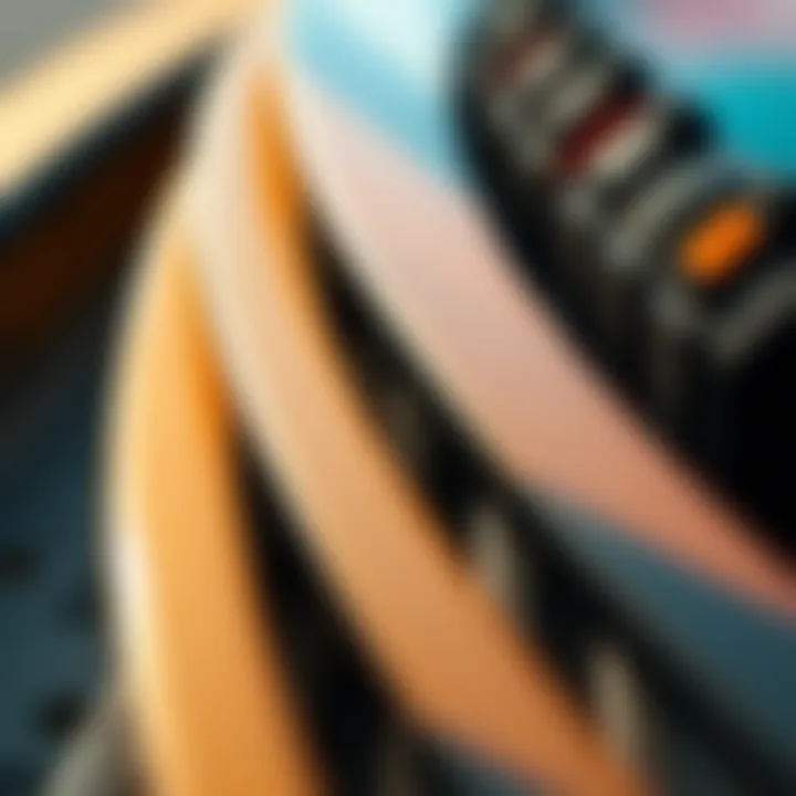 Construction Materials of Wing Foils Close-up of wing foil construction materials