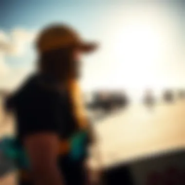 Kiteboarding Community with Bravo Air Pump Kiteboarders utilizing the Bravo air pump at a beach setting, capturing the community aspect.