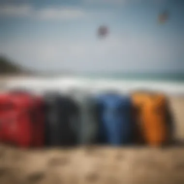 Explore various kite bag types Different types of kite bags displayed