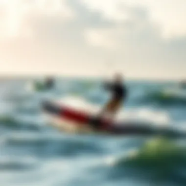 Innovative Designs of Kitesurf Boards Stylish designs of kitesurf boards in action on water