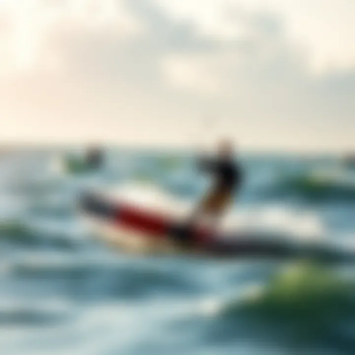 Innovative Designs of Kitesurf Boards Stylish designs of kitesurf boards in action on water