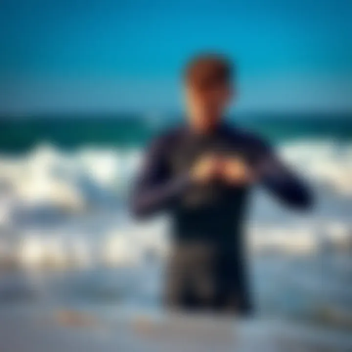 Perfect Fit: Preparing for the Surf Surfer adjusting wetsuit fit before hitting the waves