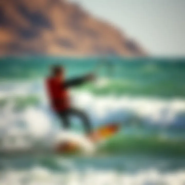 Harnessing Wind Energy in Kiteboarding Kiteboarder harnessing wind energy skillfully