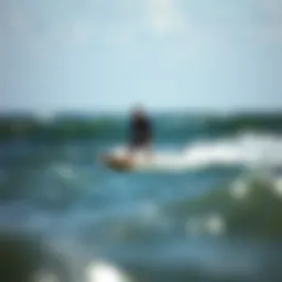 Dynamic efoil board gliding over water