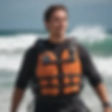 A comparison chart showcasing different types of impact vests available for kiteboarding.